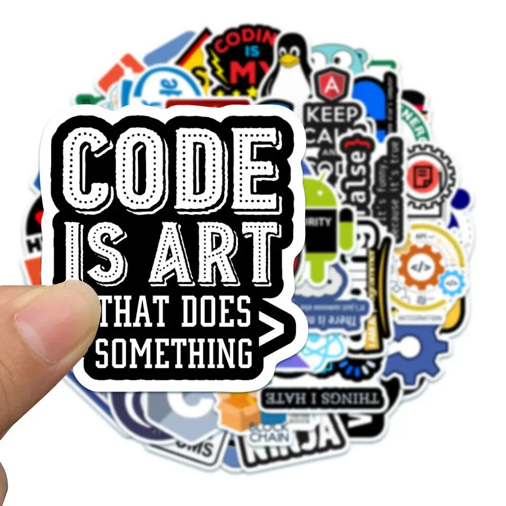 10/50pcs Cool Programming Internet Java Stickers Geek Php Docker Html Programmer Language For Phone Computer Laptop Sticker Toy