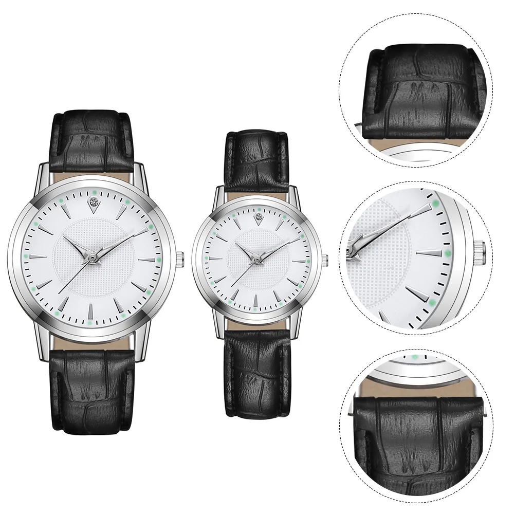 

2 pcs Watch Fashion Practical Unique Design Simple Elegant Casual All With Strap Formal