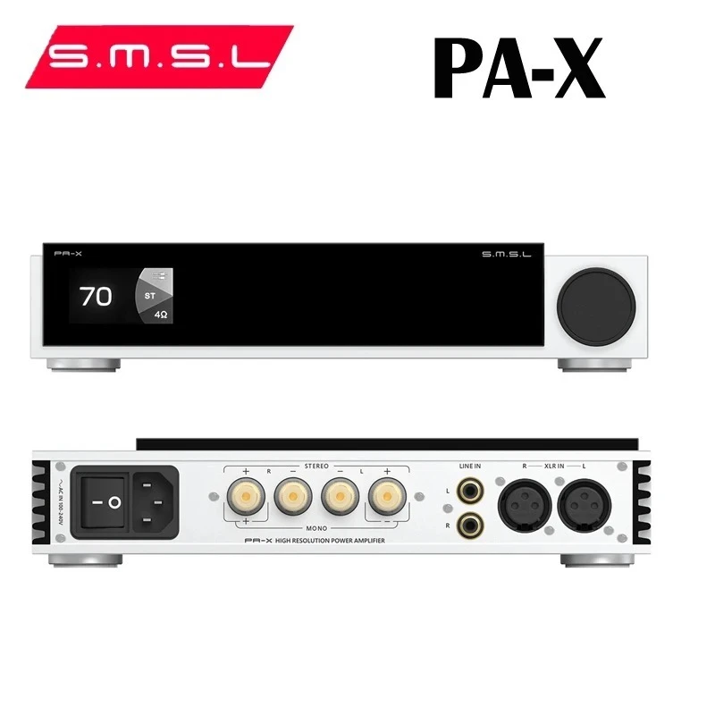 

Latest SMSL PA-X Chip PGA2311 Gallium Nitride Power Amplifier with Remote Control High-power Audio Grade Switching Power Supply