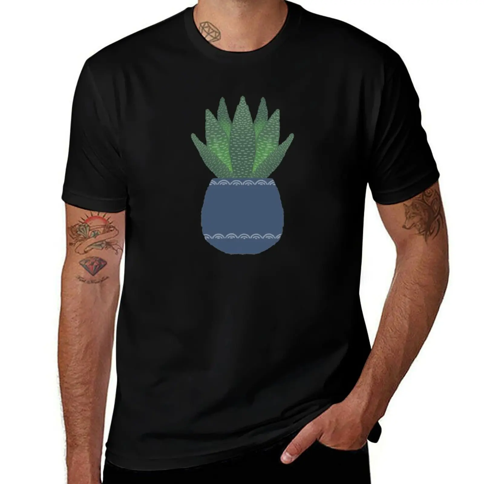 

Haworthia in Japanese Pot T-Shirt Minimal Art Print T-Shirt