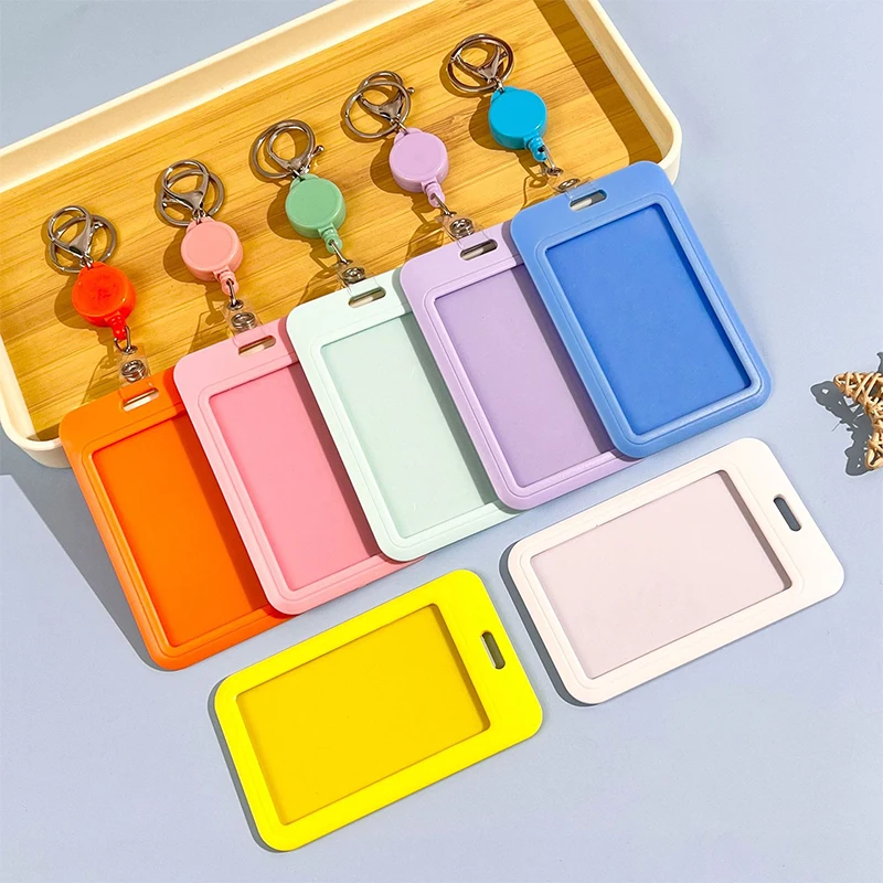 /Vly/Badge Holder Retractable Badge Clip Colorful Badge Reel With ID Card Holder For Nurse Office Hospital Supplies Cute