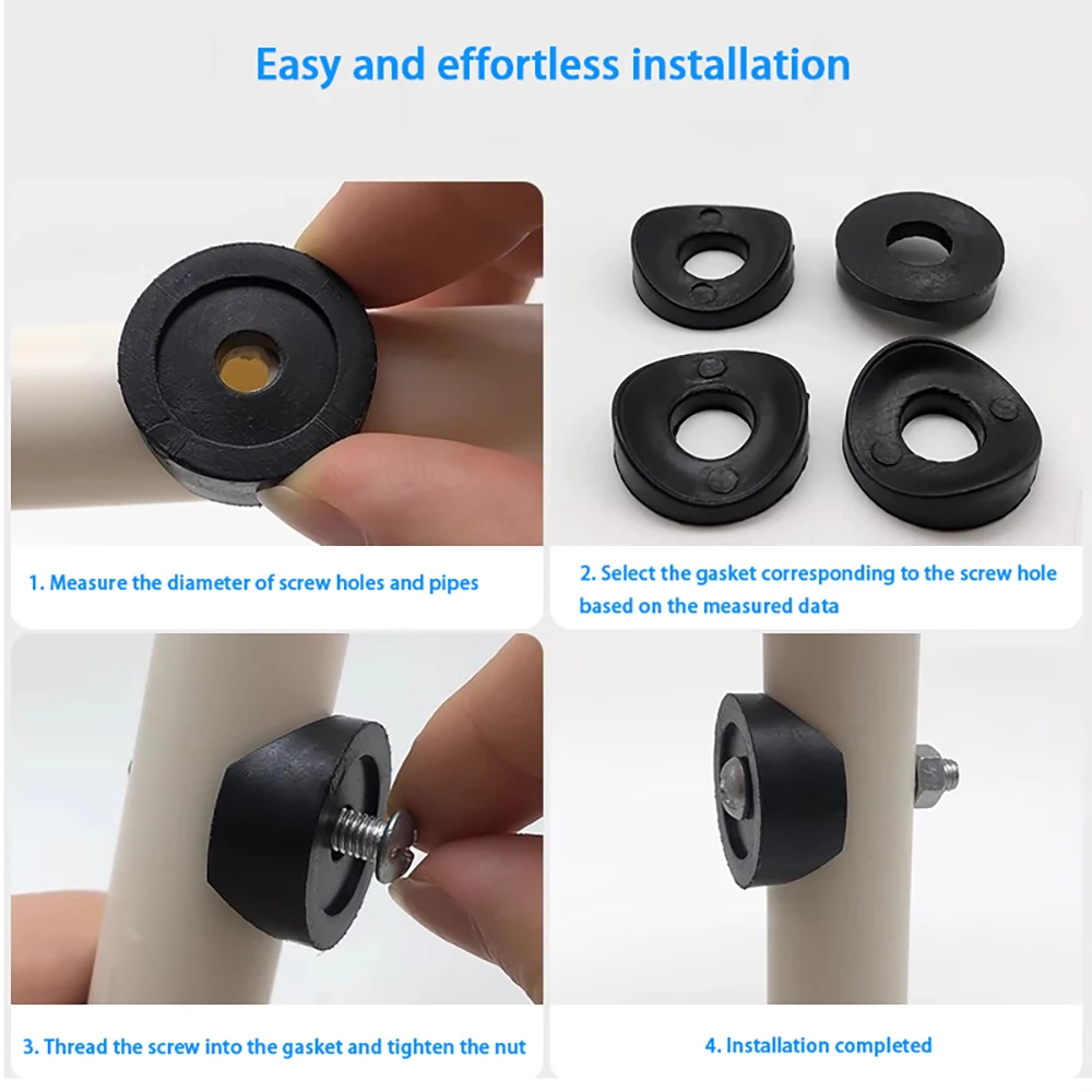 Duckbill Spacer ID5-15mm Black Plastic Round Washer Hole Plug Gasket Dust Seal End Cover Cap Curved Spacer For Pipe Furniture