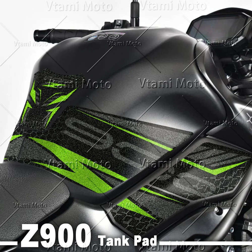 Almofada do tanque da motocicleta adesivos anti-deslizamento tanque protetor de gás decalques kit acessórios à prova dwaterproof água para kawasaki z900 z 900 2017-2024