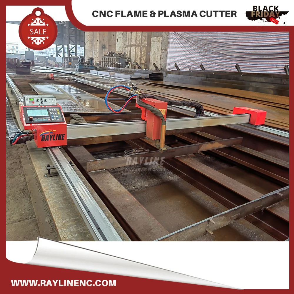 

Gantry CNC 2-in-1 Plasma/Flame Cutting Machine for Steel Plate, 220V 120A Industrial-Grade