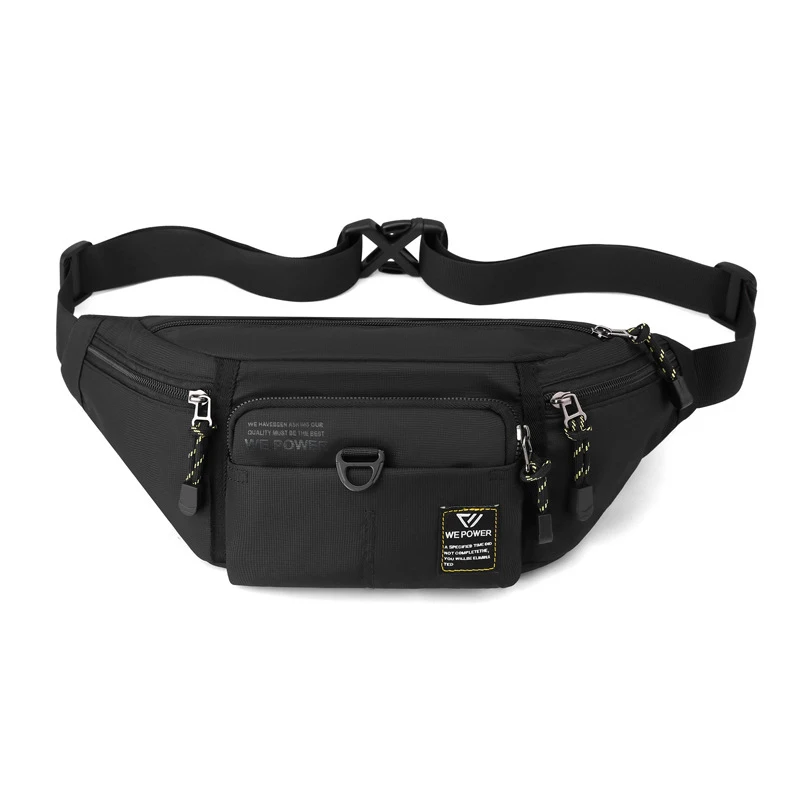 Men Waist Fanny Pack Belt Sling Chest Bag Travel Multi-Pocket Outdoor Fashion Money Male Nylon Pouch Purse Bum Hip Bags