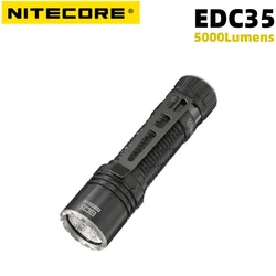 New Nitecore EDC35 USB-C Rechargeable 5000Lumens LED Flashlight Torch NiteLab UHi 40 MAX LED Lamp Built-in 6000mAh Battery