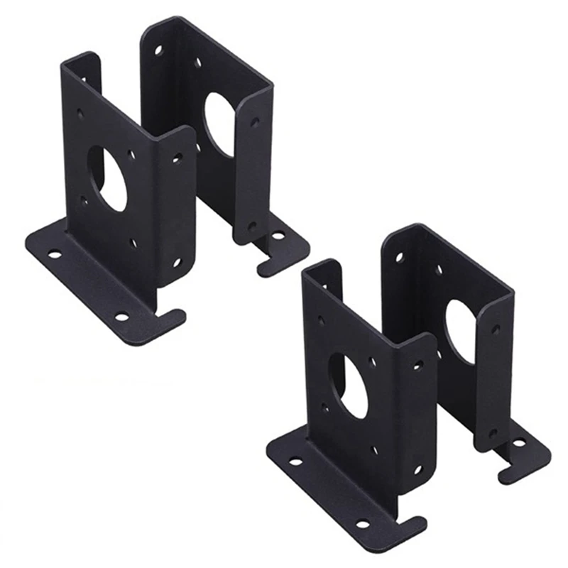 4Pcs Adjustable Wood Fence Pergola Post Base Brackets Kit Heavy Duty Post Anchor Base Brackets For Deck Railing Mailbox Durable