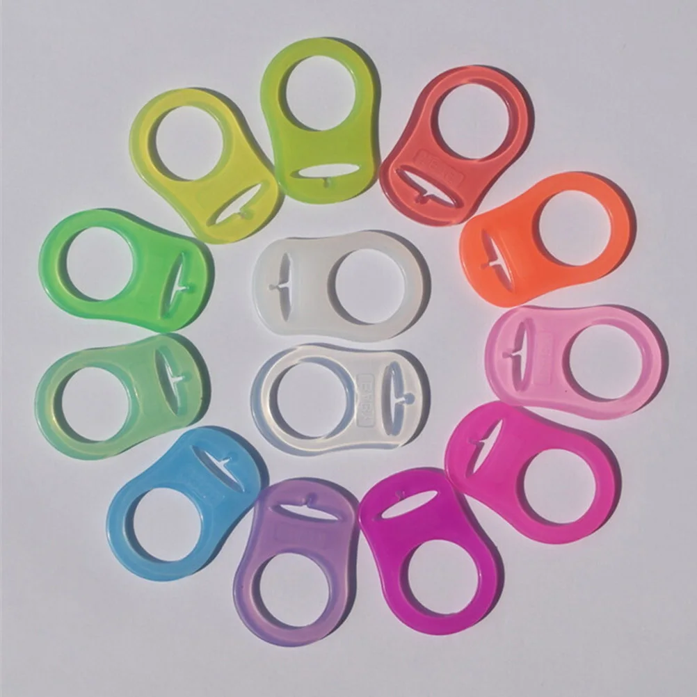 

20pcs Silicone Baby Pacifier Holder Clips Newborn Infant Ring Attachments White Easy Use Practical Gift Babies Great