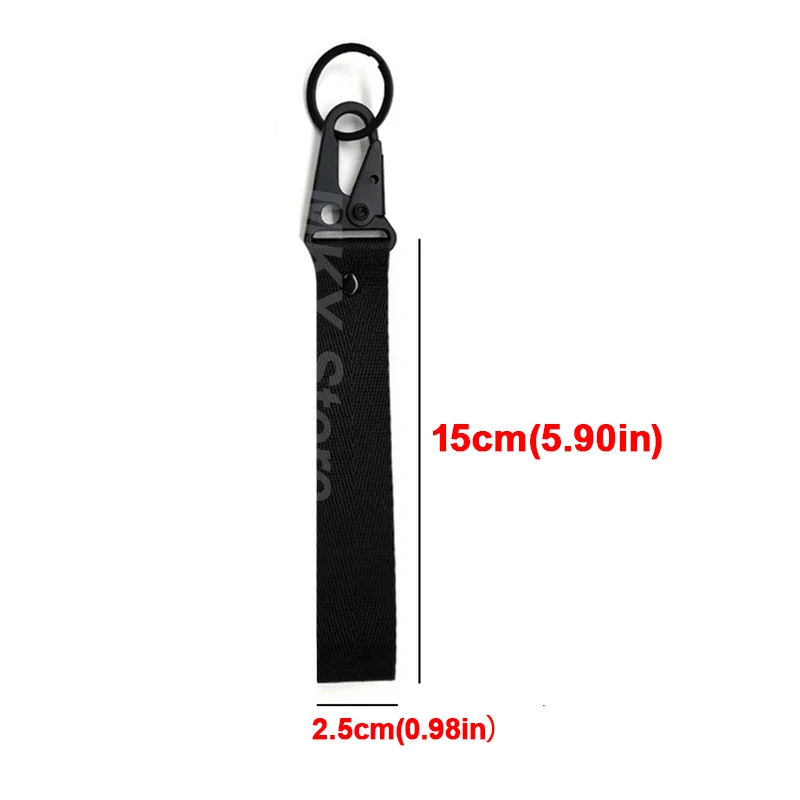 Wrist Cord Key Chain Motor Racing Webbing Wristlet Wrist Lanyard Keychain Paracord Cord Rope Camping Woven Hand Strap