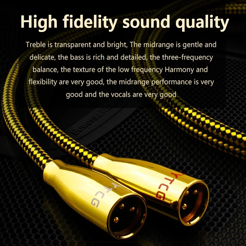 YYAUDIO XLR Female to RCA Male Cable HiFi Stereo Audio Speaker Microphone Amplifier Mixer Patch 3 Pin Shielded Cable