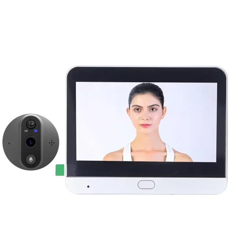 IPS LCD Visual Home e Outdoor Camera, Detector de Porta Digital, WiFi Escondido Eletrônico, Olho de Gato, Visão Noturna, 1080P, 2.4G, 4,3"