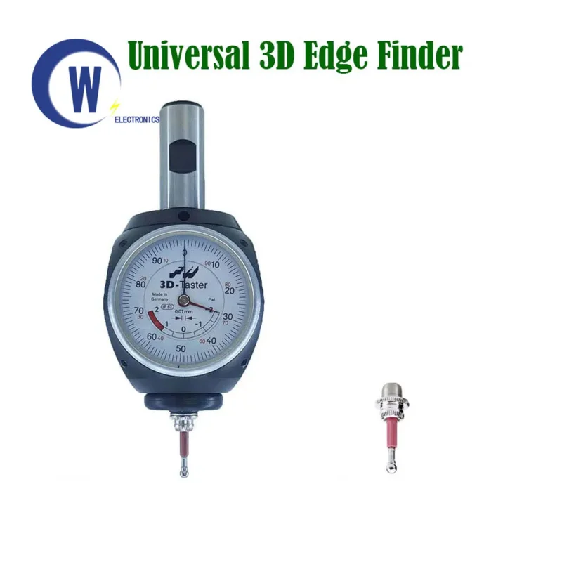 Haimer 3D Edge Finder, Centering Tool, Measurement Indicator, CNC Test Center Milling Tool Probe Pin Accuracy 0.01mm