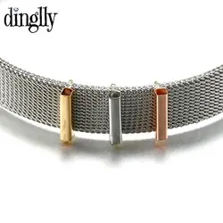 Dinglly White Rubber Clip Metal Charms Safety Stopper Beads Fits Bracelets Sealed Loop Accessories Anti Slip Positioning Beads
