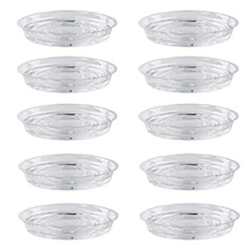 PORK-Plant Saucers, 30 Pack Of 30Cm (12 Inch), Transparent Flower Pot Drip Trays For Indoor & Outdoor Plants Garden Clear