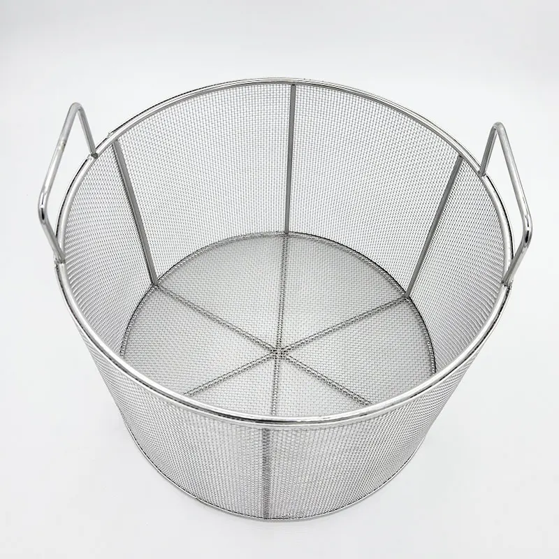 304 Stainless Steel Mesh Basket | Round Cleaning Filter Strainer Draining Steaming Boiling Frying Isolating Screening Basket