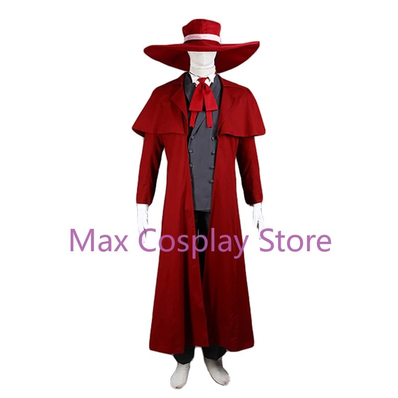 Max Cosplay HELLSING Alucard cosplay Costumes Cool Man Suit&High Cotton Content Long Coat Best Outfits Cos full set