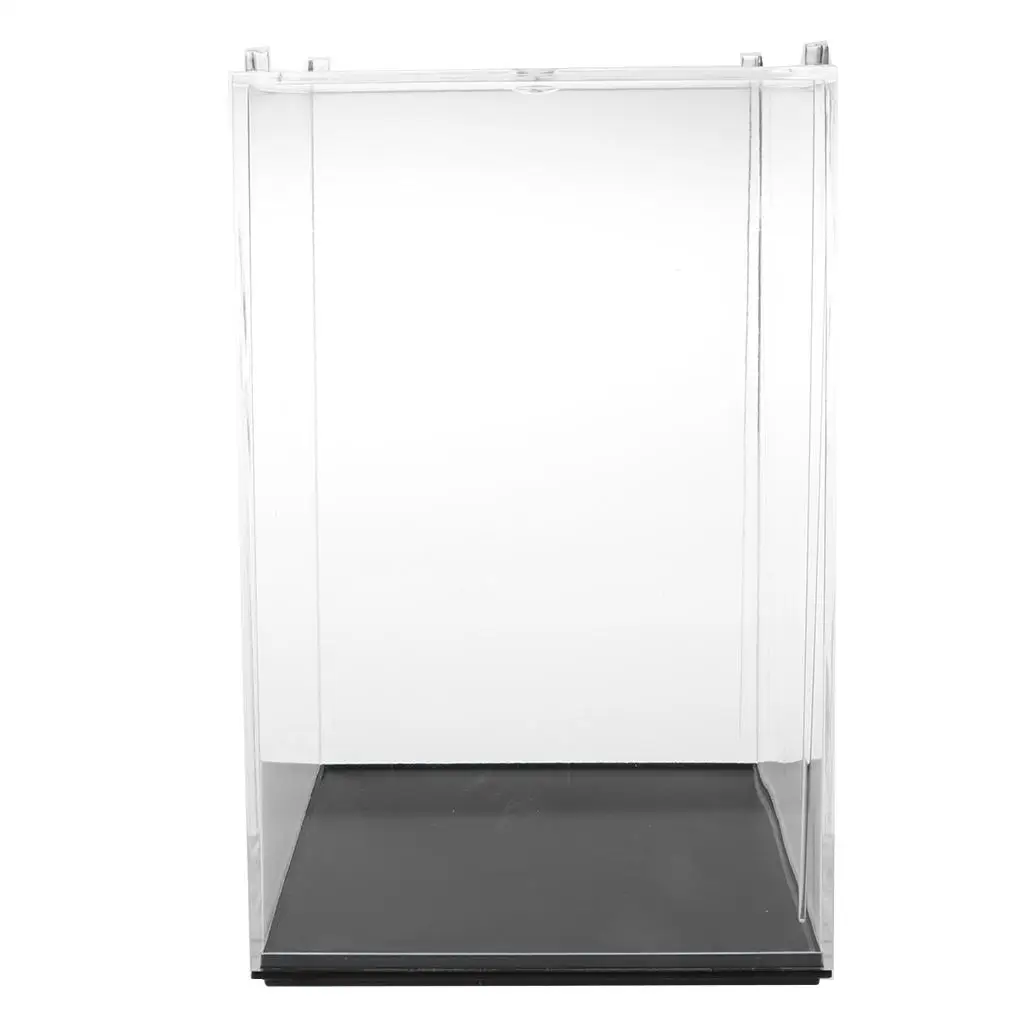 Vitrine transparente en acrylique anti-poussière, boîte assemblée pour gâteaux, figurines d'action, étui de prévention du beurre, taille 10L * 10W * 14cm H