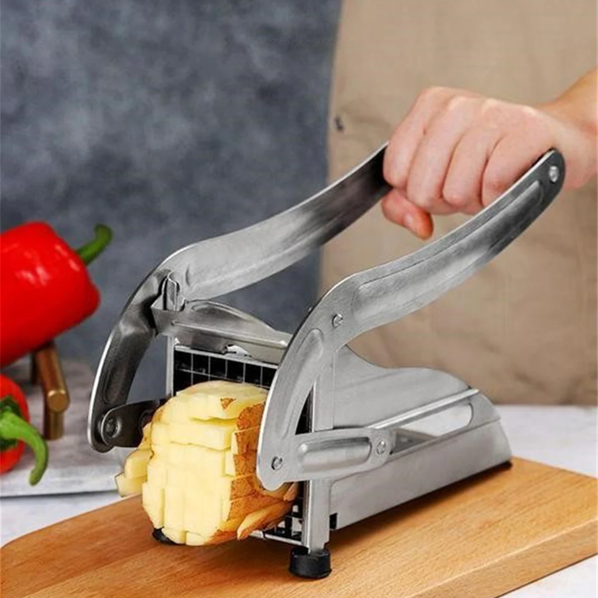 

Stainless Steel Cutter 36/64 Holes Potato Cut French Fries Carrot Fruit Kitchen Gadgets