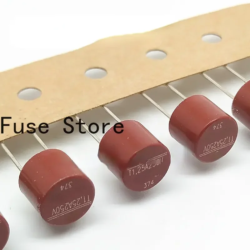 10PCS 37411250000 TR5 Round Fuse Tube 374 T1.25A 250V Delayed Slow Melting
