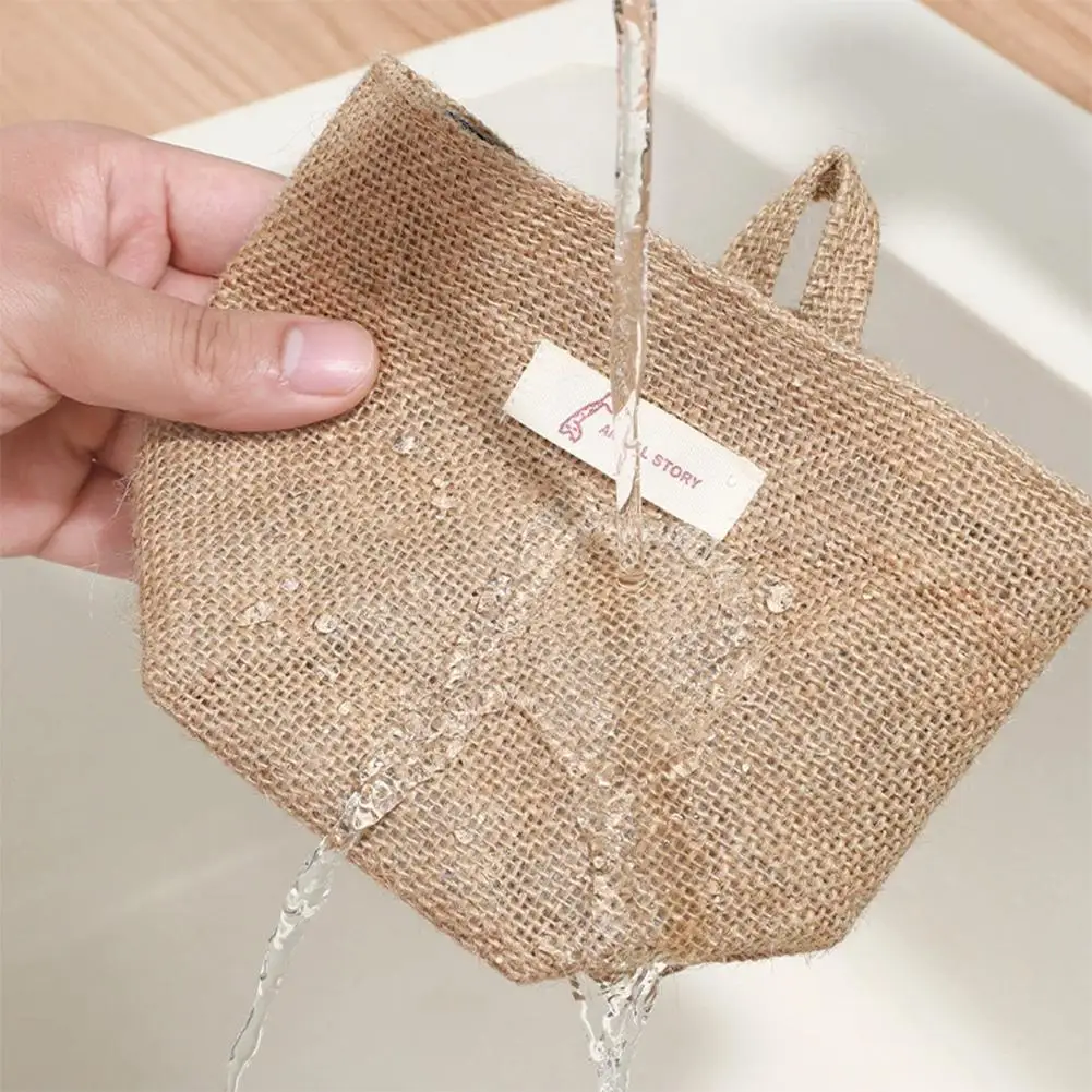 Wandhängende Aufbewahrungstaschen Baumwolle Leinen Aufbewahrungskorb Faltbarer Wandhängender Korb Familien-Organizer Box Dekorative Tasche