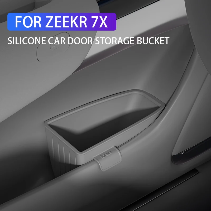Tür-Aufbewahrungsbox für ZEEKR 7X Silikon-Aufbewahrungseimer Regenschirm-Aufbewahrung Multifunktionaler Mülleimer Auto-Innenzubehör