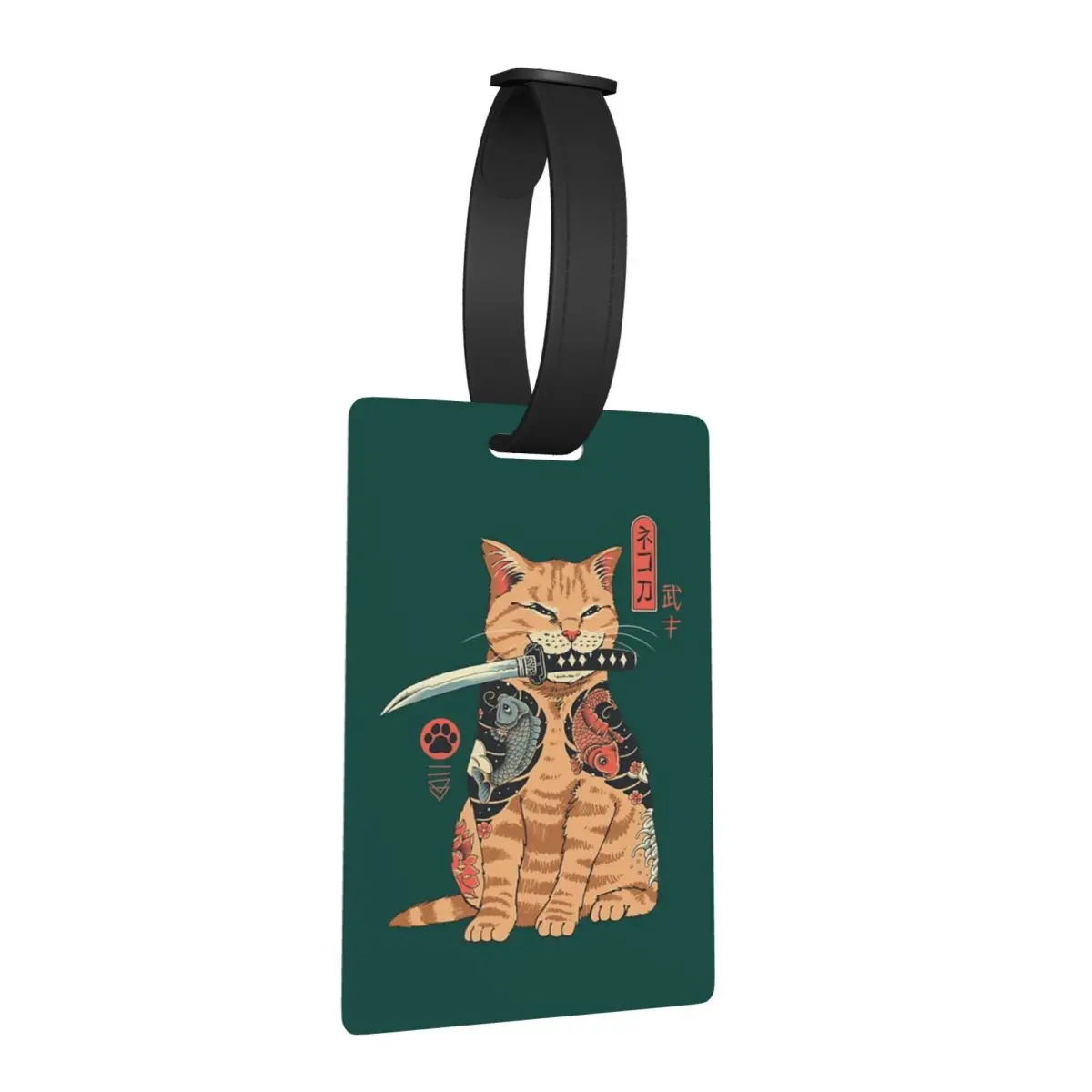 

Бирка-держатель для багажа Catana Cats в стиле ретро-самурай, Yakuza, для чемоданов, аксессуар для путешествий, идентификационная бирка для ручной клади с именем