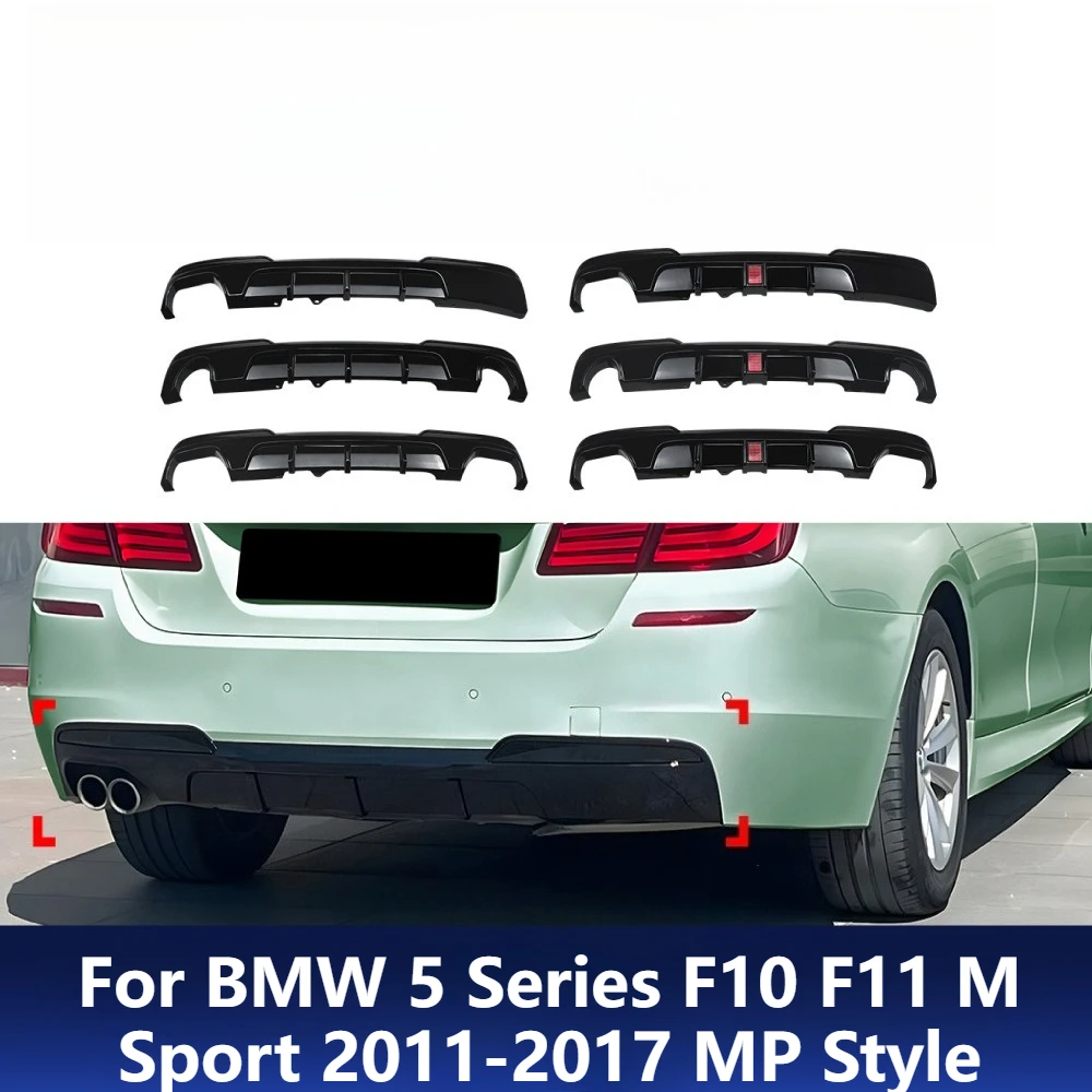 Dla BMW Serii 5 F10 F11 M Sport 2011-2017 Styl MP Tylny Spoiler Dokładka Dyfuzora Zderzaka Tylnego Czarny Połysk Zestaw Tuningowy