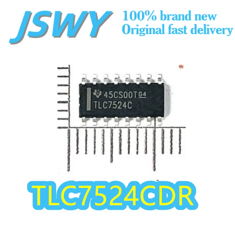 

(5/50 pieces) TLC7524CDR Silk Print TLC7524C Original Digital-to-Analog Converter SOIC-16 Package Quick Shipping Electronics