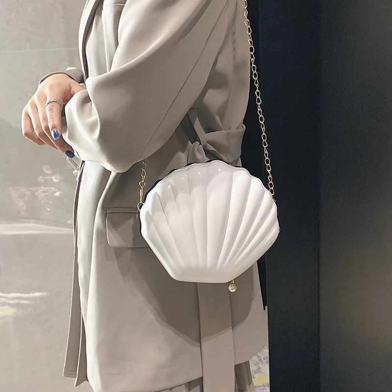 

Fashion Women Shoulder Handbags Shell Bag Chain Cute Sequins Small Bag Phone Money Pouch Zipper Crossbody Bags for Women