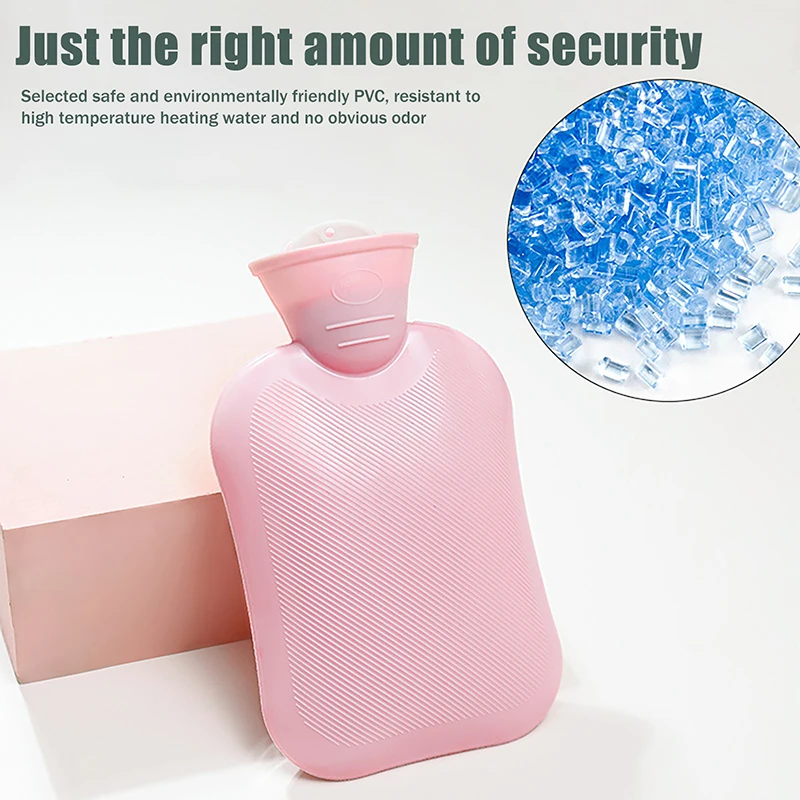 1000 مللي جهاز تدفئة محمول زجاجة ماء ساخن حقن تسخين المياه قابلة لإعادة الاستخدام بولي كلوريد الفينيل غلاية دافئة سرير دافئ كيس الماء الساخن فتاة الشتاء
