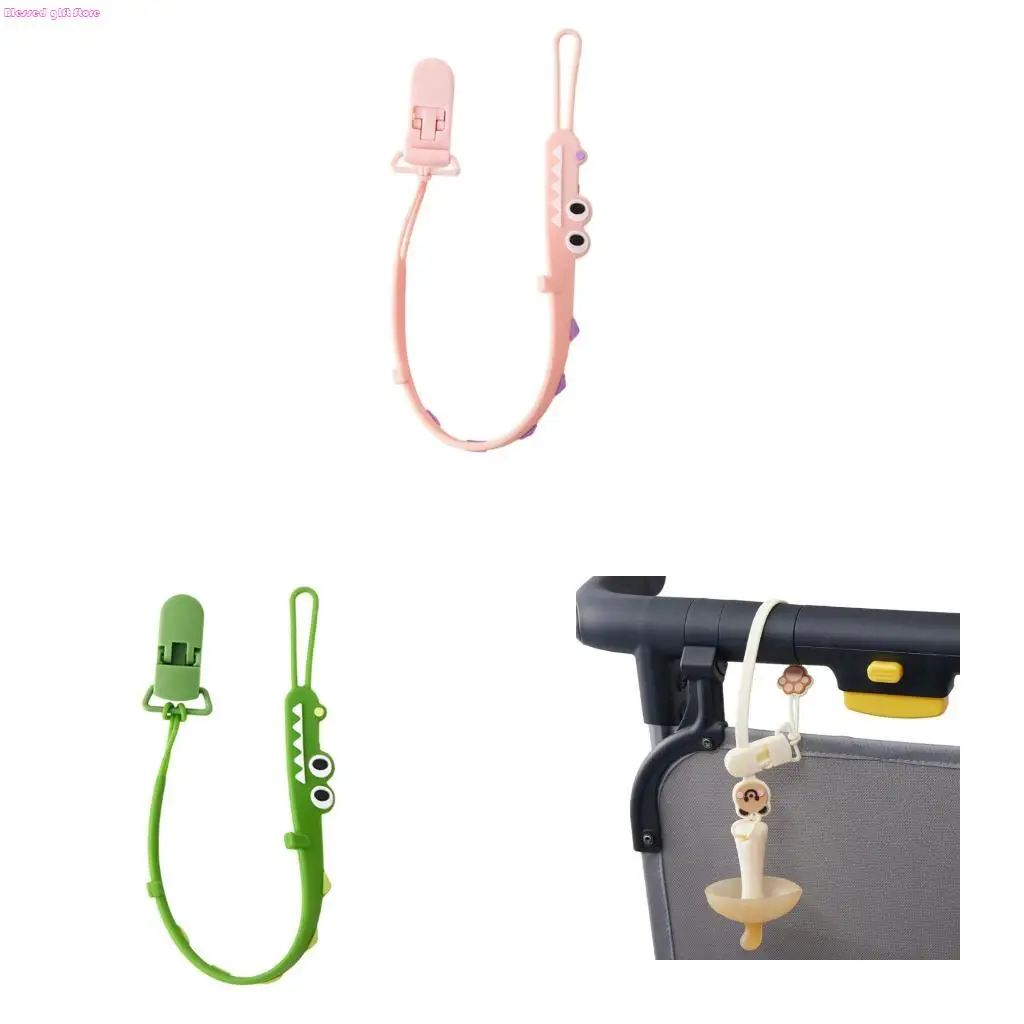 

D0JC Infant Dummy Chain Baby Product Silicone Teether Pacifier Strap Pacifier Holder