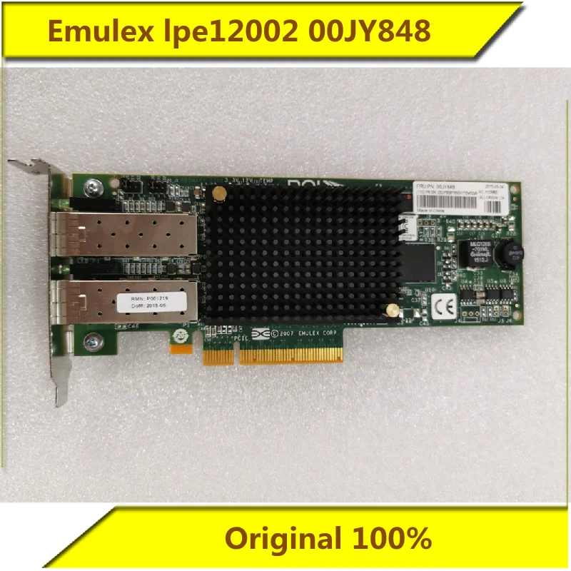 

Original For Emulex lpe12002 HBA fiber optic card FC dual-port Fibre Channel card 8Gb IBM 00JY848