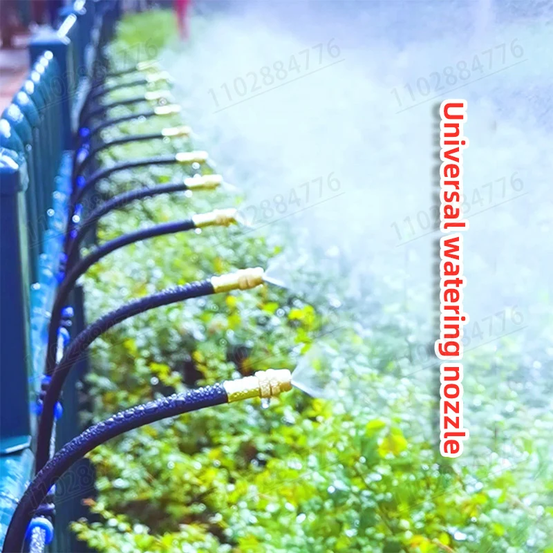 5-20M Universal Automatic Irrigation Sprinkler Kit Rotating Copper Nozzle Garden Balcony Atomization Sprinkler Watering Kits