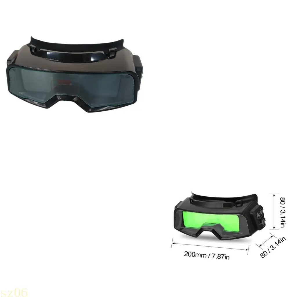 Q2Q4 Auto Dimming Welding Goggles Welding Protective Eyewear High Lens PC Materials for Long Duration Welding Tasks