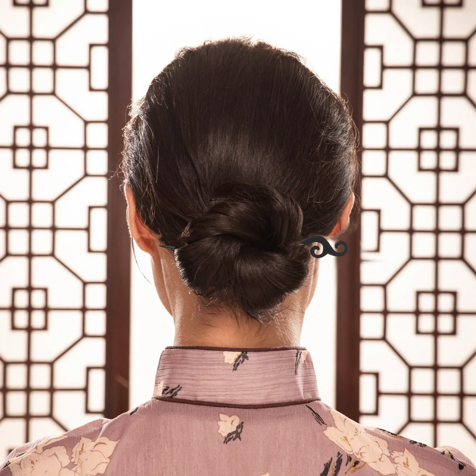 Wood Hair Sticks 5 Piece Set Vintage Chinese Style Hairpins for Buns Chignon Updos Wedding Festival