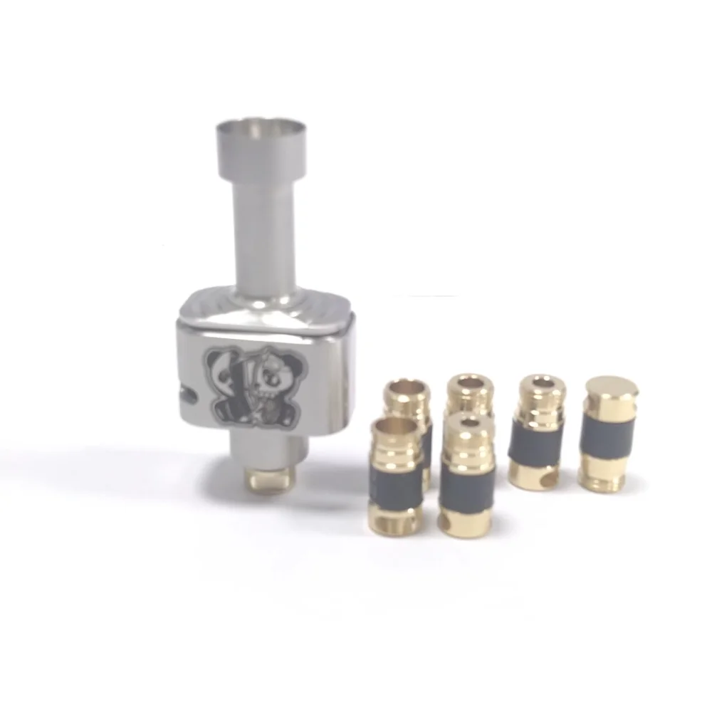 

Wick'D REMIX’D RBA Bridge 316ss Atomizer Panda V4 Rba With 7PCS Air Pins for Boro Devices / Billet / BB Mod Kit