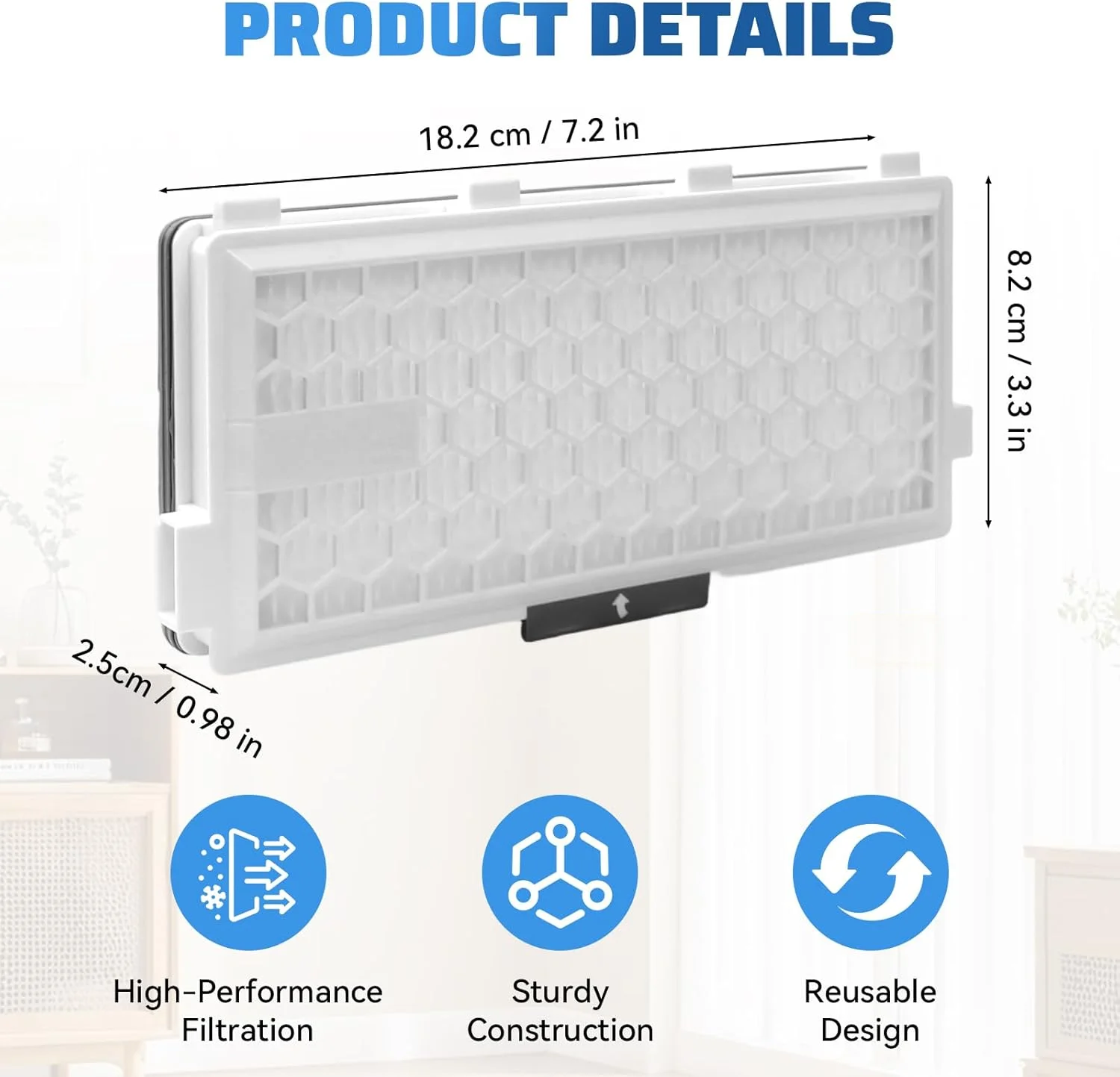 For miele Air Purification Vacuum Cleaner Specific Filter Replacement for Steady Filtration Output and System Compatibility