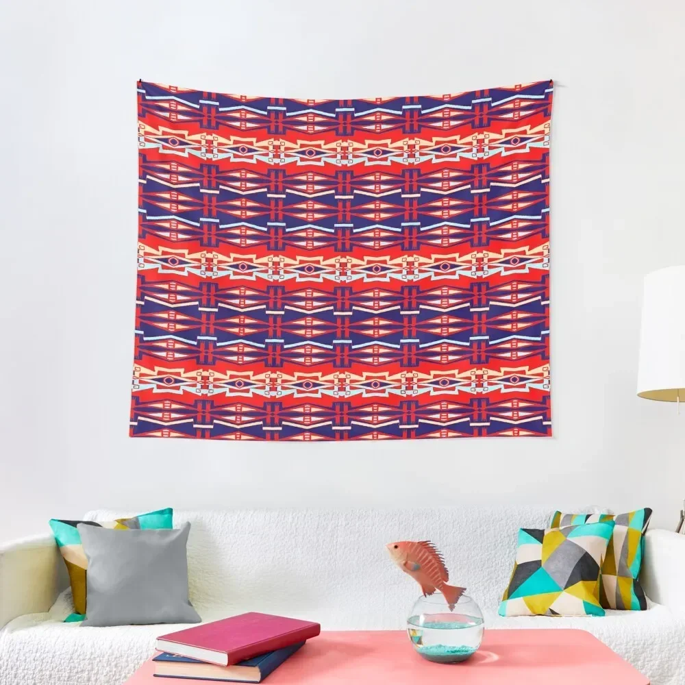 

Anishinaabe Red Line Art 1 Tapestry Decor For Room Home Decoration Accessories Carpet On The Wall Tapestry