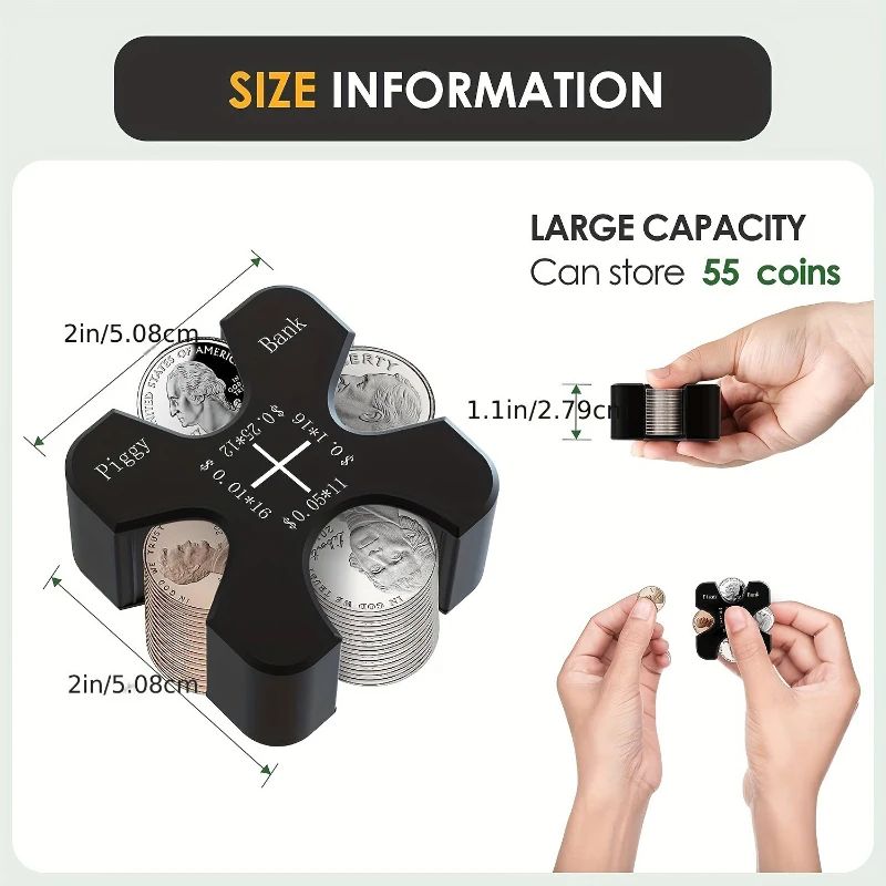 Portable Silicone Storage Jar for American Europe Dollar Cents Coins Shopping Change Coin Holder Pouch Organizer Box US piggy