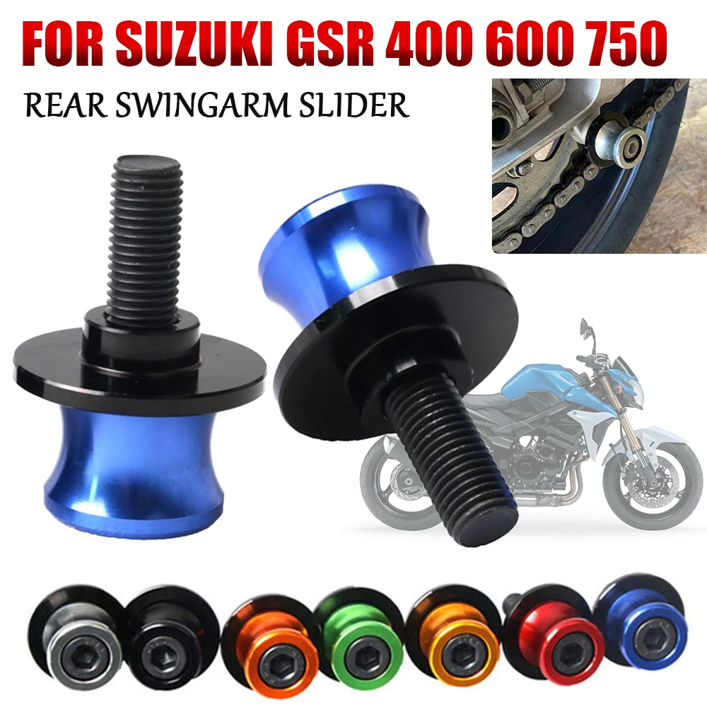 

For Suzuki GSR 750 600 400 GSR400 GSR600 GSR750 8MM Motorcycle Accessories CNC Aluminum M8 Swingarm Spools Slider Stand Screw