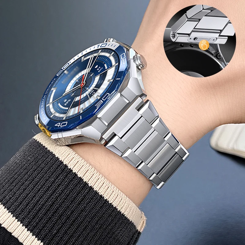 22-mm-Armband aus Titan für die HUAWEI WATCH Ultimate 2, mit Schnellverschluss, passend für Huawei Watch 5, 4/GT 7 Pro, GT6, 5, 4, 3, 2, 46 mm. – Detail 14