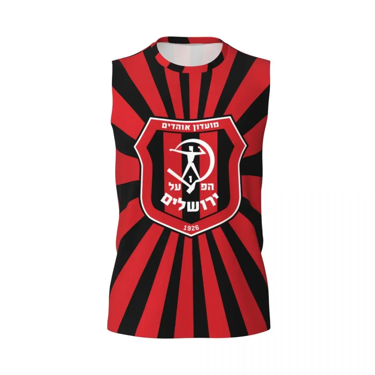 Hapoel Jerusalem FC Athletic Men's Hd Print Cotton Tank Top Muscle Tee Sleeveless T-Shirt Tagless Tank Undershirt