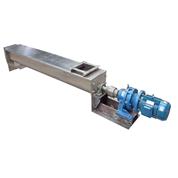 China Stainless Steel Shaft Less Gypsum Systems Small Sand Horizontal Tubular U Trough Screw Conveyor