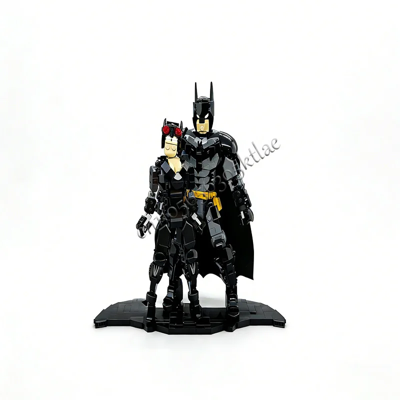 

NEW Customize Famous Bat Knight And kitten Knight Character Children Diy Educational Surprise Assembly Toy Collect Birthday Gift