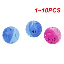 1~10PCS Funny Cat Toy Bell Ball 5cm Plastic Planet Ball Interactive Kitten Creative Color Hollow Training Bell Cat Chew Pet