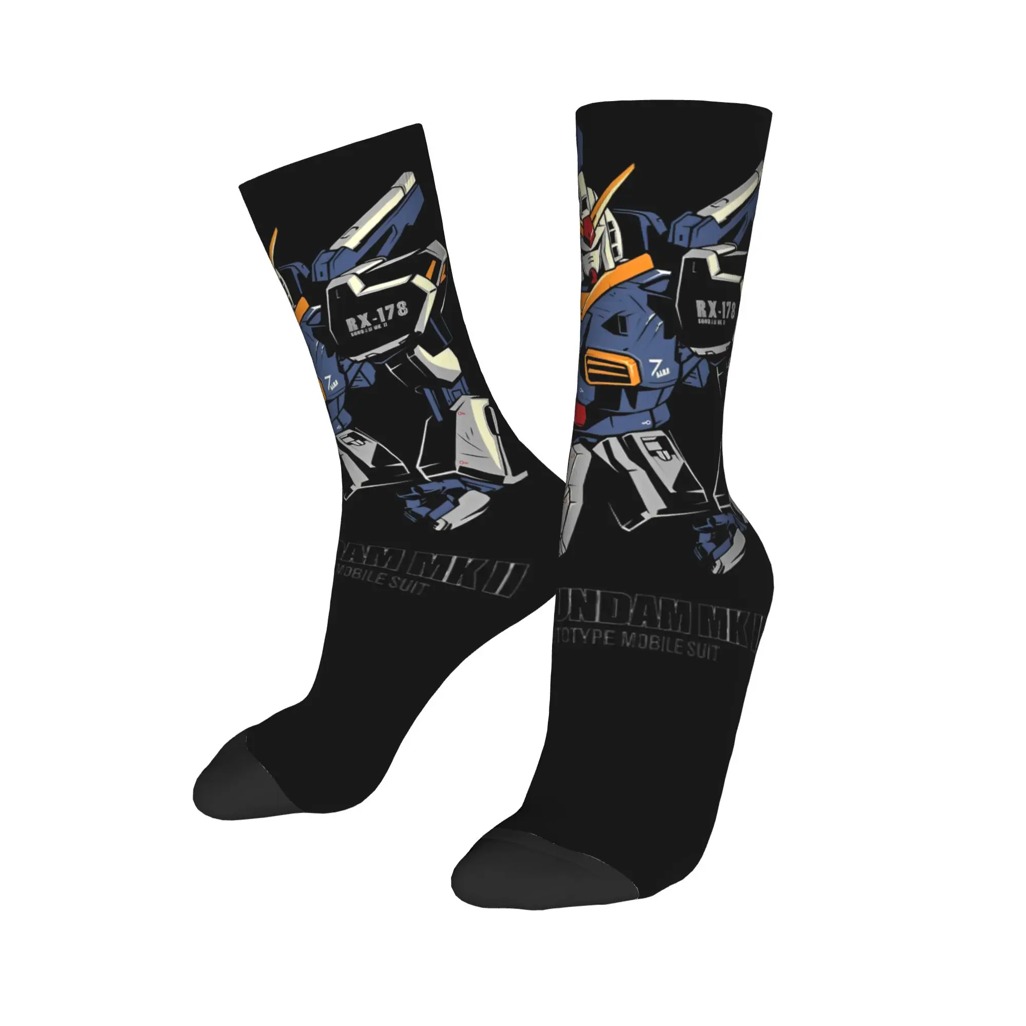 MOBILE SUIT GUNDAMs manga anime Socks for Women Men All Seasons  Soft Crew Socks Sweat Absorbing