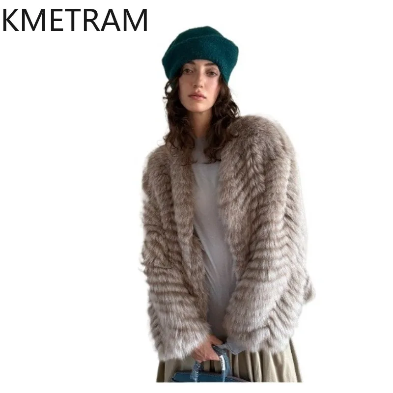 

KMETRAM Natural Fox Fur Coat Women 2026 New Mid-length Slimming Real Fur Coat Winter Jacket Women Clothes for Women Шуба Женская