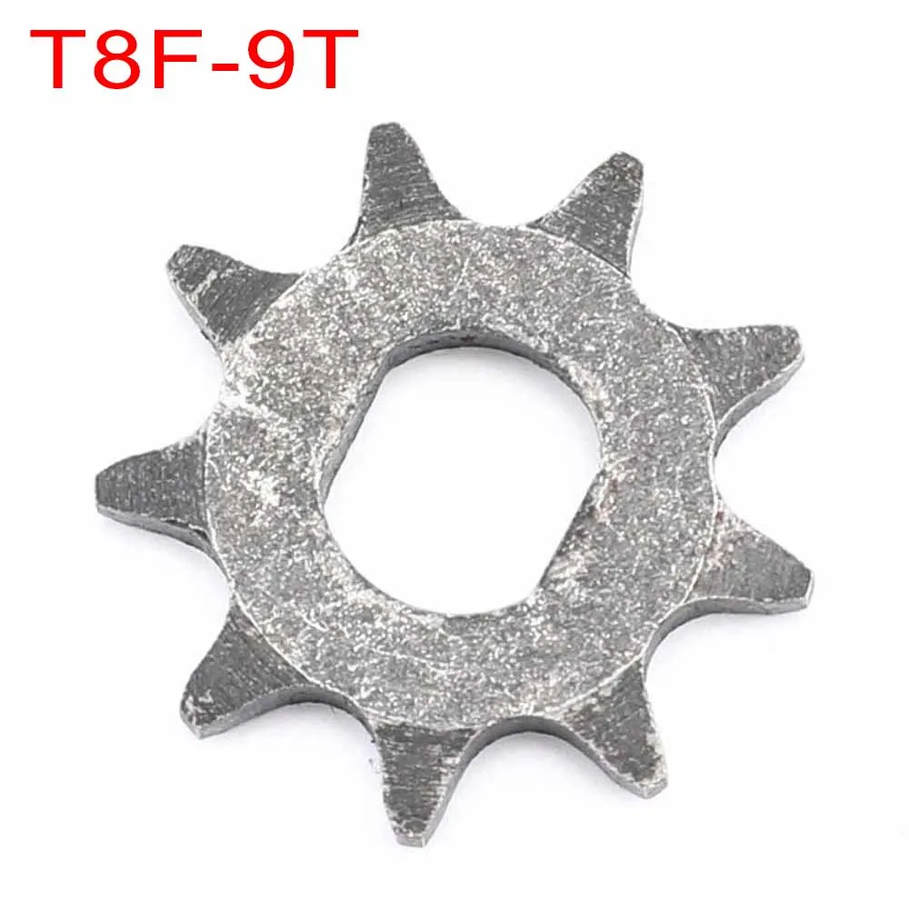 

T8F-9T 9 Tooth Front Sprocket for 500W 1000W Electric Scooter 43cc 47cc 49cc Mini Pocket Dirt Bike Motorcycle Tricycles ATV