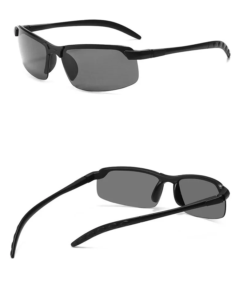 Nachtsichtbrille Herren Anti-Glare Fahren Halbrahmen Sonnenbrille für Fahrer Outdoor Sportbrille Damen Tag- und Nachtbrille – Detail 6