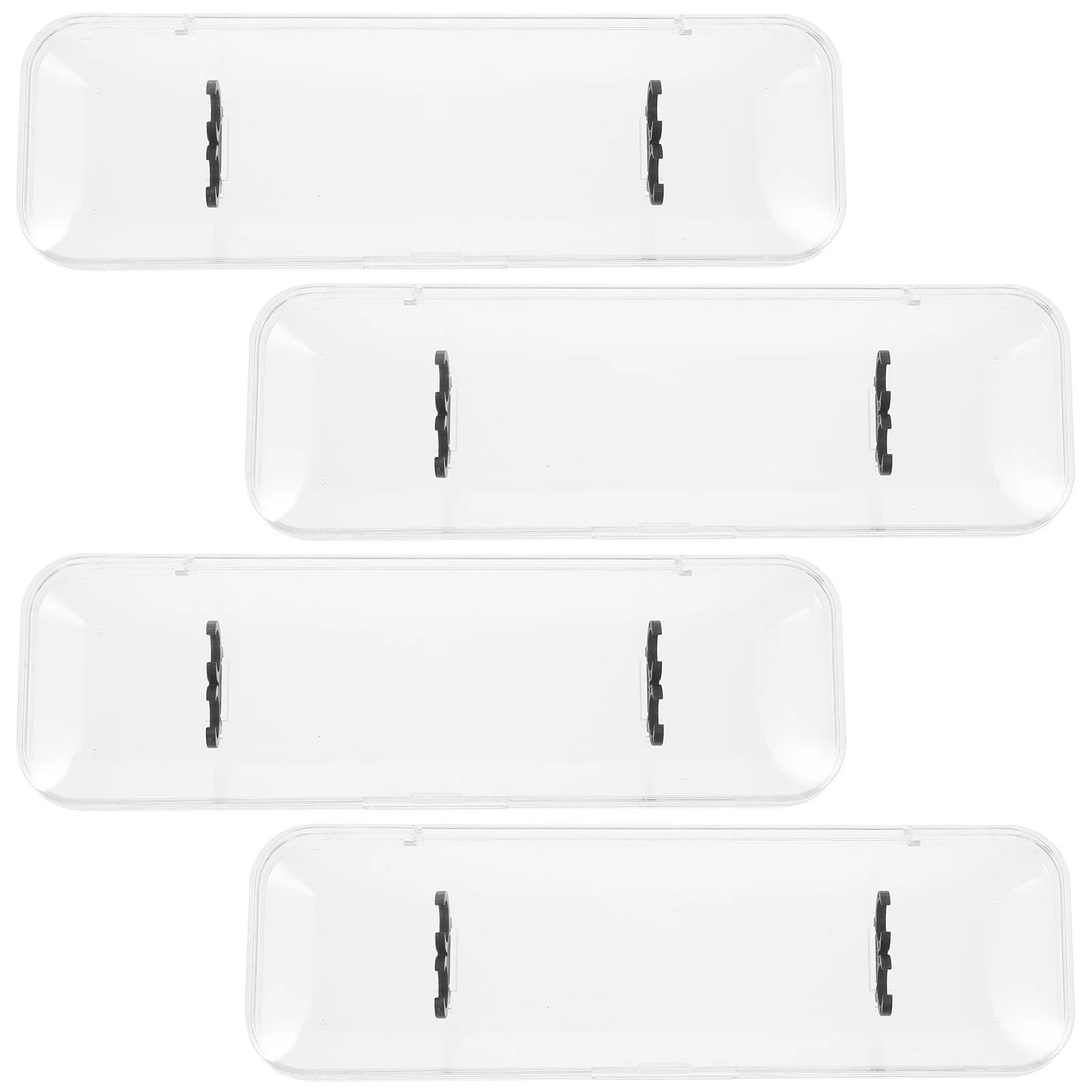 

4Pcs Clear Pen Cases Two-Slots Fountain Pen Storage Boxes Small Portable Gift Display Holder Pencil Case Hard Shell Pencil Case